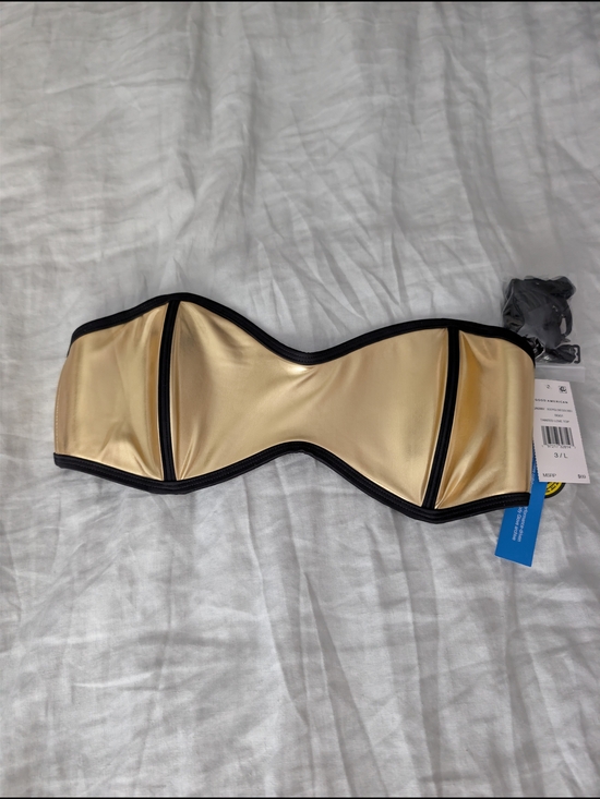 Good American Other - Good American x Body Glove Tainted Love Bikini Top NWT Gold Size 3 L